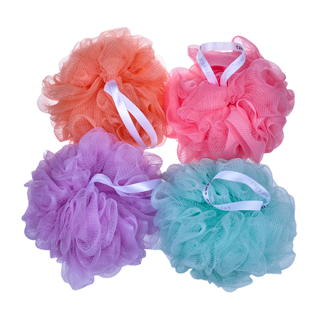 70g Gentle Bath Sponge Soft Round Body Cleaning Shower Sponge Puff TJ103 