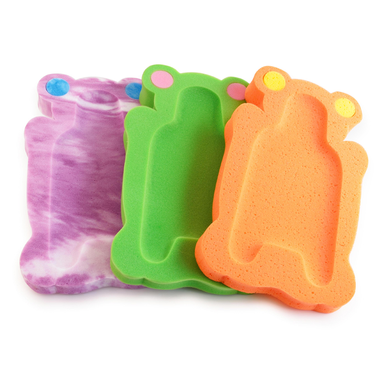 Popular Cute Animal Bath Sponge Customize LOGO Eco-friendly Baby Bath Sponge PU Bath Foam Sponge For Baby TJ328