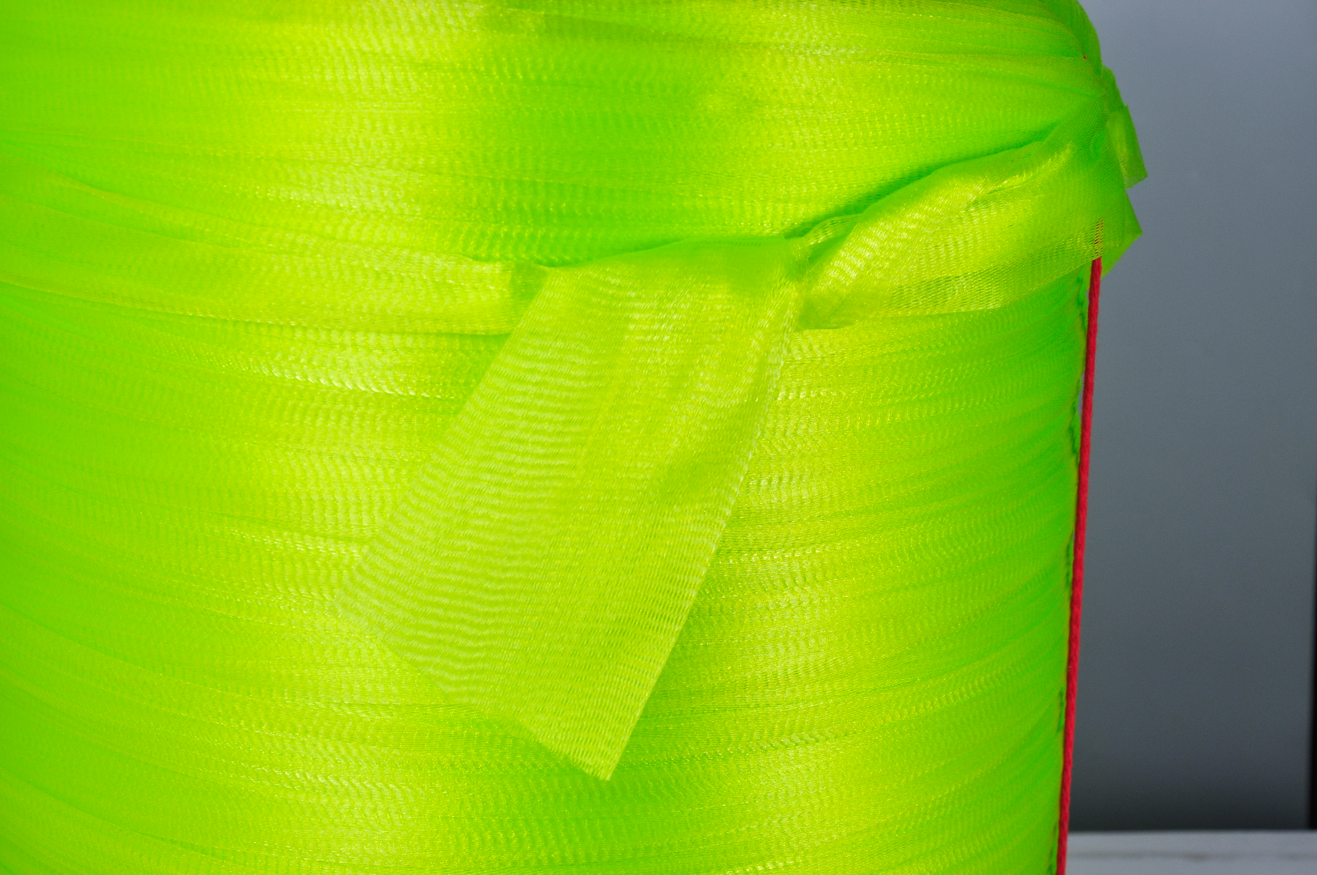 Green Shiny PE Mesh Piece Bath Sponge TJ095