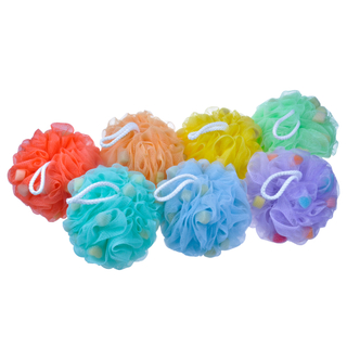 Natural Self Cleaning Wholesale Bath Ball Sponges Net Loofah Shower Body Puff TJ205