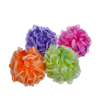Loofah Bath And Shower Sponge Large Mesh Pouf Exfoliating Bath Sponge Body Scrubber Puff TJ125